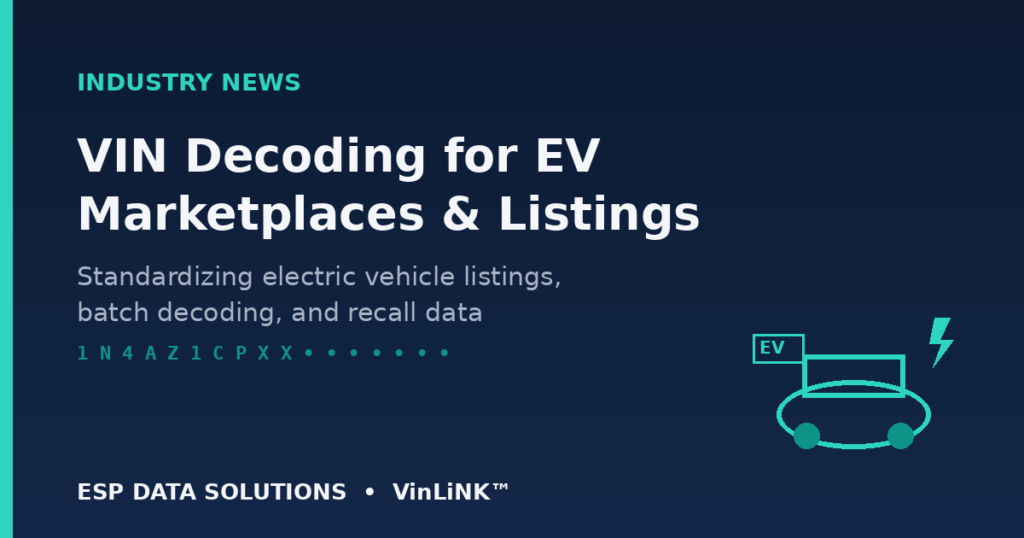 VIN decoding for EV marketplaces